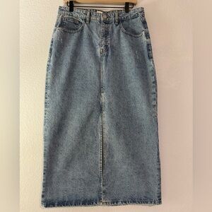 Classic Blue Denim Women's Straight A-line skirt